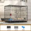 Jaula Plegable para Perros, Jaula de Hierro, Jaula Interior Pequeña para Perros Teddy, Jaula de Transporte para Coche, Cama para Cachorros, Jaula para Cría de Mascotas
