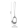 Colher de aço inoxidável 304 engrossada Colher de fundo redondo celebridade da internet Colher quadrada de cabeça chata para comer em casa colher colher colher colher colher colher colher de corte