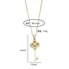 Collar de Zirconia Microincrustada Estilo Coreano para Niña, Moda Femenina, Sentido de Alta Calidad, Colgante de Llave, Cadena de Acero Inoxidable para Clavícula, Joyería