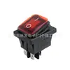 Interruptor Basculante à Prova d'Água Kcd4 Econômico de Peça Única com Luz 4 Pinos 2 Velocidades Interruptor Vermelho à Prova d'Água com Luz Certificado CE