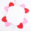 Dia dos Namorados Felt Love Banner Party Flag Peach Heart Decoration Wedding Engagement Red Pink Heart Flower