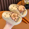 Almacén de Yiwu - Pantuflas a Prueba de Fugas de Capibara para Niños Sandalias para Niñas Dibujos Animados Niña Niños Medianos y Mayores Suela Suave Antideslizante