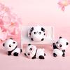 Ornaments de Resina de Panda de Desenho Animado Miniaturas de Mesa Decorações de Carro Inserções para Bolo Presentes para Crianças Venda por Atacado