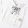 Jk a cuadros estilo japonés corbata de moño floral corbata para mujer estilo universitario para hombre corbata de moño para foto de graduación con camisa uniforme de marinero