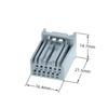 Mx34012Sf1 Conector Automotivo Host de Navegação Plugue do Chicote Elétrico de 12 Furos Conector Cinza Carcaça de Plástico Atacado