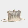 2026 Bolso de Mano de Noche Mini de Lujo Exquisito para Comercio Exterior, Bolso de Mano para Vestido, Bolso Pequeño Cuadrado de Verano, Bolso de Cadena para Fiesta