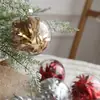 Natal 10cm Bola de Cristal Transparente Layout de Cena Interna Criativo de Feriado Bola de Natal Decoração Pendente