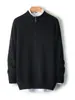 Nueva colección de otoño e invierno: Cárdigan 100% lana, cuello mao para hombre, con cremallera, ropa exterior cálida, suéter, top de punto para negocios
