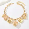 Collar Colgante Simple de Amor Transfronterizo Europeo y Americano Estilo Frío Retro Cadena para Clavícula en Forma de Corazón Fabricante Venta al por Mayor