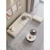 Sofá Pequeno de Bloco de Tofu Cremoso Minimalista Sala de Estar Sofá Reto Simples Moderno Sofá Estilo Influenciador da Internet Sofá de Tecido Tecnológico