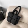 Bolsa Feminina Losango Quadrada Tote Bag Feminina Nova Moderna Acolchoada de Algodão Macio Bolsa Travesseiro Ombro Único Axila Bolsa Puff para Mulheres