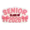 Frases da Temporada de Formatura de 2026 Patch de Borracha Macia em PVC Chapéu de Doutor Broche de Lembrança do Campus Acessórios DIY para Roupas