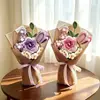 Dia dos Namorados, Dia dos Professores, Flores Artificiais de Crochê, Tulipas, Rosas, Presentes de Aniversário, Lembrancinhas, Atacado Transfronteiriço