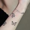 Calcomanía de Tatuaje de Letra Inglesa Impermeable para Mujer Duradera Clavícula Sentido de Alta Gama Jugo Cibernético Celebridad Ins Herbal Tendencia Semipermanente