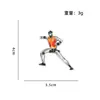 Insignia Metálica de Robot Danza del León Estilo Tendencia Nacional, Broche de Diseño Ballet Kung Fu, Accesorios Creativos Estilo Nacional, Pin para Mochila