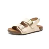 Fivela de Cinto Sandálias Birkenstock Retro de Solado Grosso para Mulheres Verão 2026 Estilo Coreano Sandálias de Praia para Combinar com Vestidos Novo Modelo 2026