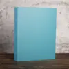 Fichário de argolas capa dura em couro A4 em estoque livro de armazenamento de tecido com 3 furos amostras de cores amostras de tecido em branco