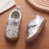 Touca para bebê sapatos de bebê estilo casual estrelas para meninos e meninas sola macia confortável velcro respirável tênis antiderrapante