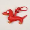 Colgante Dachshund de Celebridad de Internet Llavero de Cuero PU Lindo Accesorios para Bolso Ropa Llavero para Llaves de Coche