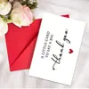 Tarjetas de agradecimiento para compra directa transfronteriza con juego de sobres, se pueden escribir a mano con mensajes y bendiciones, tarjetas de texto plegables