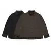 Suéter de punto de alta calidad para hombre, cárdigan de imitación de dos piezas, camisa de manga larga para hombre para primavera y otoño, camiseta interior gris para hombre