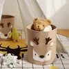 Cubo de Almacenamiento de Fieltro Hecho a Mano con Diseños de Animales de Dibujos Animados, Cesta de Almacenamiento para Juguetes de Niños, Cesta de Almacenamiento y Clasificación de Ropa