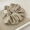 Elástico de Cabelo Pequeno Floral Tricotado Estilo Coreano com Toque de Alta Qualidade, Elástico de Cabelo Estampado, Elástico de Cabelo Vintage Temperamental para Rabo de Cavalo com Flor