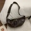 Bolso Grande de Mujer para Otoño e Invierno 2025, Bolso Cruzado de Hombro Único Retro Nuevo, Bolso Dumpling Popular de Textura de Nicho