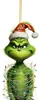 Pingente Grinch de Natal Decoração de Árvore de Natal Suprimentos para Decoração de Feriado Pingente Acrílico Enfeites de Natal para Casa