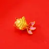 Accesorios de joyería DIY de pez dorado duro imitación 3D, accesorios de cuerda trenzada hechos a mano de oro de Vietnam chapado en cobre 24k para mujer