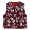 Chaqueta de Otoño de Gama Alta Estilo Chino Retro Bordada con Lentejuelas Nueva Combinación de Chaleco sin Mangas Bordado Chino Pesado N9028