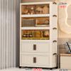 Gabinete de Almacenamiento Transparente Modelo Nuevo Gabinete de Almacenamiento con Puerta Estante de Almacenamiento Multicapa Gabinete de Plástico para Snacks Gabinete de Almacenamiento para Niños