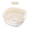 Cesta Drenante Transparente de Camada Dupla para Animais de Estimação para Lavar Legumes, Cesta de Legumes Doméstica para Cozinha, Bandeja de Frutas, Bacia Multifuncional para Lavar e Drenar Frutas