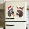 Fun-F1208 Navidad Cebra Burro Divertido Cocina Restaurante Hogar Decoración de Ambiente Pegatina de Pared de PVC