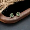 Brincos Cluster de Diamante Cheio de Novo Estilo Transfronteiriços para Homens, Modernos e Versáteis, Brincos de Flor de Íris em Forma de Cruz de Alto Padrão para Mulheres