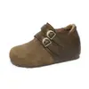 Mocassins Versáteis Confortáveis Novo Estilo Fivela Bonita Tira de Couro Retrô Moda Outono Mocassins Femininos Sola Grossa Feminino Aumento Oculto de Altura