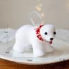 Decoração de Natal de Novo Produto Transfronteiriça Urso Branco Aveludado Pingente Árvore de Natal Fofo Criativo Pingente Decorativo Pingente