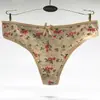 Yunmengni moda algodão estampado fio dental feminino comércio exterior em estoque AliExpress Amazon fornecimento de lingerie feminina