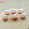 12 Colores Agujero Horizontal Cerámica Pintada a Mano Mini Gato de la Suerte Agujero Vertical Estilo Japonés Gatito Rojo Pintado Accesorios Tejidos con Cuerda para la Mano