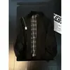 Chaqueta de béisbol retro vintage americana, ropa deportiva de otoño para hombre, casual, cuello alto, chaqueta Harrington de corte holgado