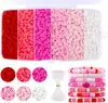 Venda Quente Transfronteiriça Kit DIY de Argila Macia 6 Compartimentos Contas de Letra Contas de Arroz Contas Espaçadoras Fio Elástico Caixa de Materiais Conjunto