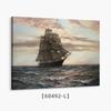 Venta al por mayor de pinturas colgantes con paisaje oceánico para sala de estar y dormitorio, Amazon, nuevas pinturas al óleo vintage, viento, mar, navegación, pintura decorativa.