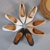 Outono de 2025 Novo Estilo Coreano Trabalho Simples Moda Salto Alto Bico Fino Salto Bloco Baixo Versátil Sapatos Individuais para Mulheres Dropshipping