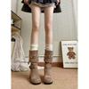Botas Arredondadas Vintage, Botas de Cowboy Ocidentais, Botas de Meia-Canela Estilo Novo Verão 2025, Botas Femininas, Botas Longas Cáqui para Baixinhas