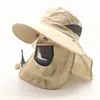 Sombrero de Sol para Hombre con Protección Facial y de Cuello para Primavera y Verano, Sombrero de Sol de Ala Grande, Sombrero de Pesca, Sombrero de Montañismo, Sombrero de Sol para Trabajo