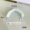 Nuevo Estilo Arco de Pompones Decoración para Pastel de Cumpleaños Corona de Conejo Accesorios de Pompones Ins Insignia Arcoíris
