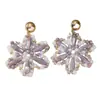 Brincos de Cristal Flor Doce com Contas para o Verão High-end Simples Versátil Moda Elegante Novos Brincos para Mulheres