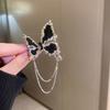 Broche Serie Mariposa Líquida Negro Estilo Frío de Alta Gama Sentido del Diseño Nicho Pin para Chaqueta de Traje Corsage de Moda