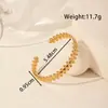 Estilo Ins Elegante Acessível Luxo Pulseira de Aço Titânio Corrente Vazada Coração Olho de Hórus Pulseira Aberta Pulseira para Mulheres