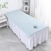 Toalha de Cama para Salão de Beleza com Acabamento nas Bordas, Toalha de Banho, Lençol para Maca de Massagem, Espessa e Absorvente, Pode ser Personalizada com Logo, Toalha para Maca de Terapia com Abertura, Toalha Grande